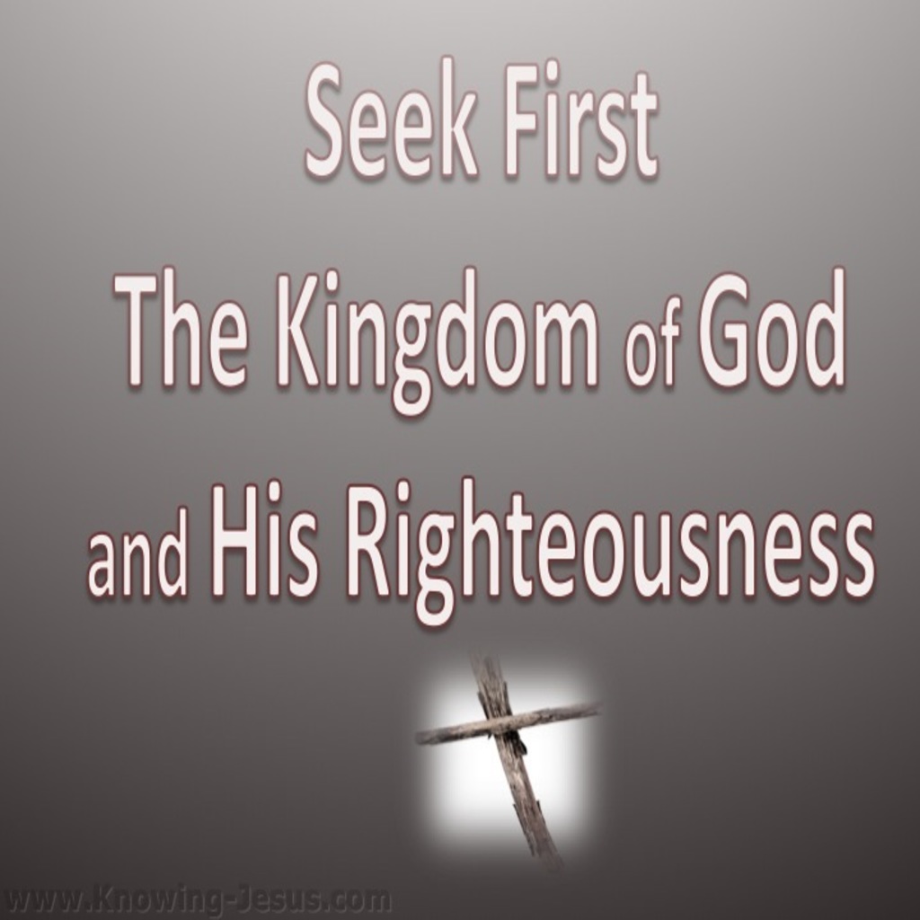 Matthew 6:33 Seek First The Kingdom (white)